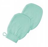 Exfoliační rukavice pro tělový peeling - sada 2 kusů zelená