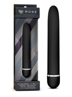 Luxusní, klasický vibrátor, ROSE LUXURIATE BLACK 18 cm