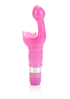 Vodotěsný vibrační stimulátor klitorisu a bodu G 9-Function Butterfly Kiss Pink