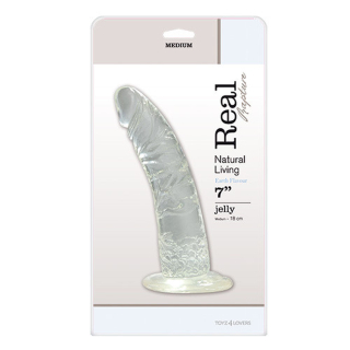 Realistický, želatinovy penis s přísavkou FALLO JELLY REAL RAPTURE CLEAR 20cm