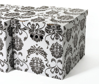 Dekorativní kartonová krabička ZAHRADA XL, úložný box s víkem, vel. 42x32x32cm