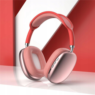 Bezdrátová herní sluchátka P9 PRO MAX Bluetooth 5.0 s mikrofonem červené