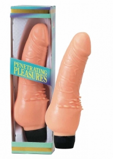 Vinylový vibrátor, s výčnělky na stimulaci klitorisu VINYL P-SHAPE
